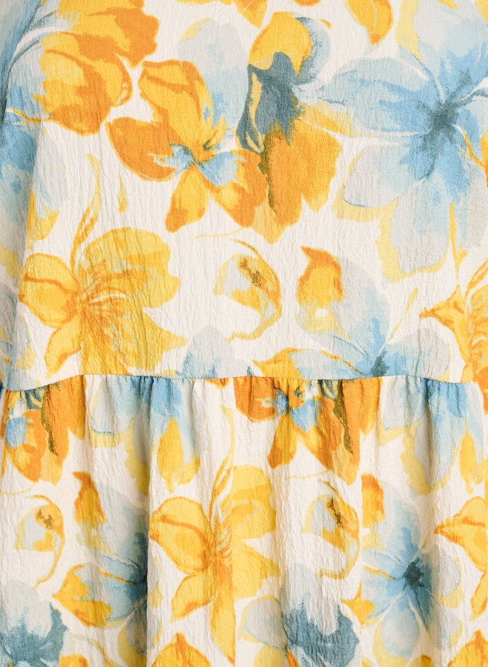 Robe courte &agrave; coupe &eacute;vas&eacute;e, Jaune, Packshot image number 2