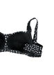 Haut de bikini imprimé, Black White Dot, Packshot image number 3