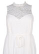 Robe sans manches avec dentelle et plis, Bright White, Packshot image number 2