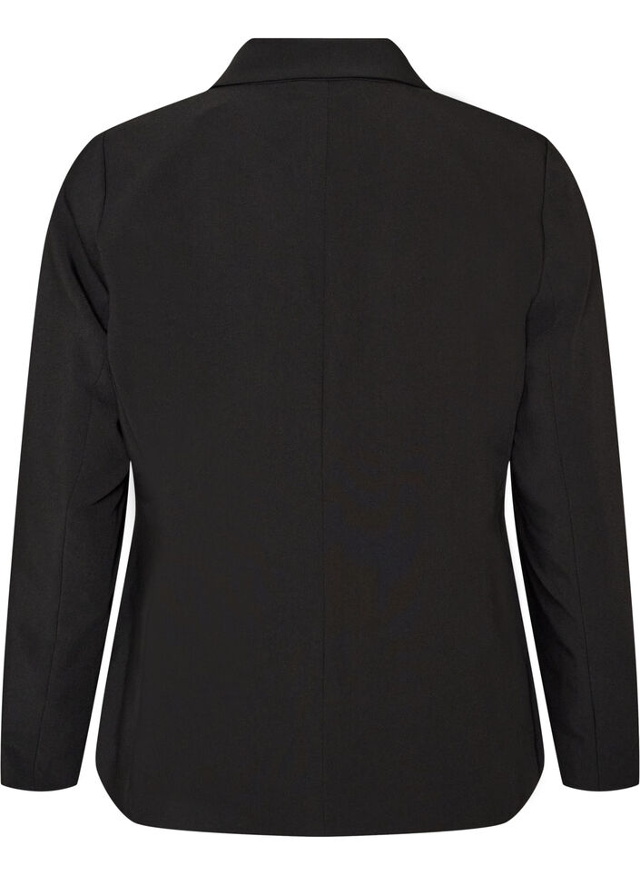 Blazer classique &agrave; fermeture &agrave; un bouton, Noir, Packshot image number 1