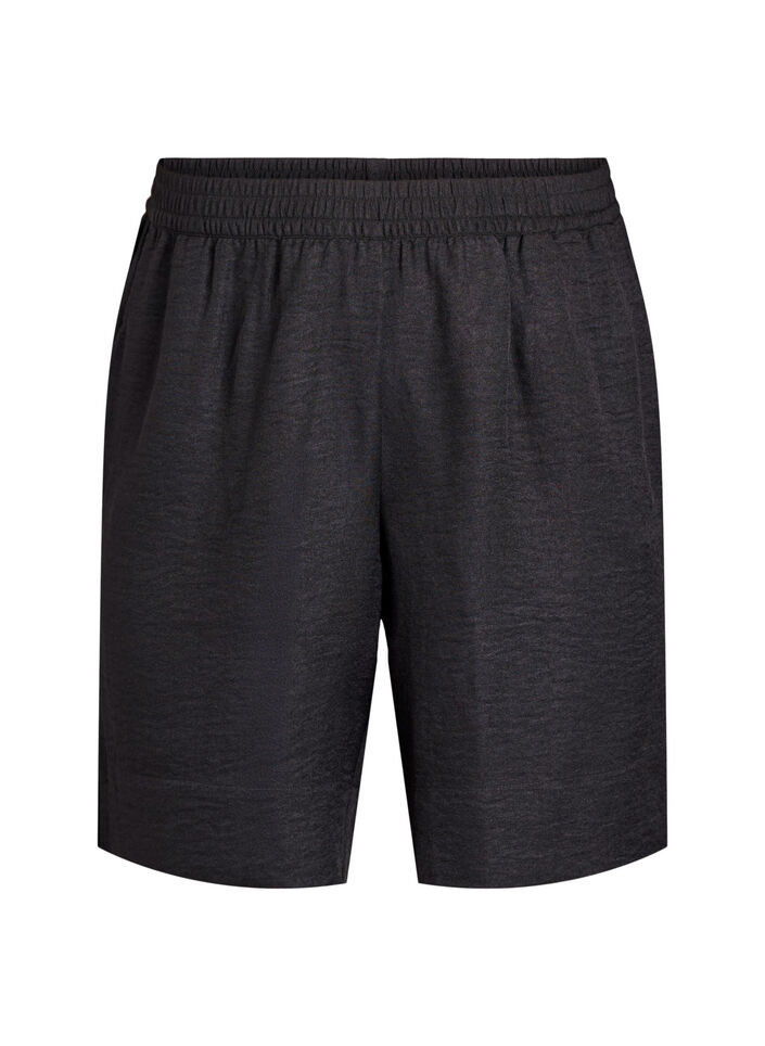 Short avec poches et taille haute, Noir, Packshot image number 0