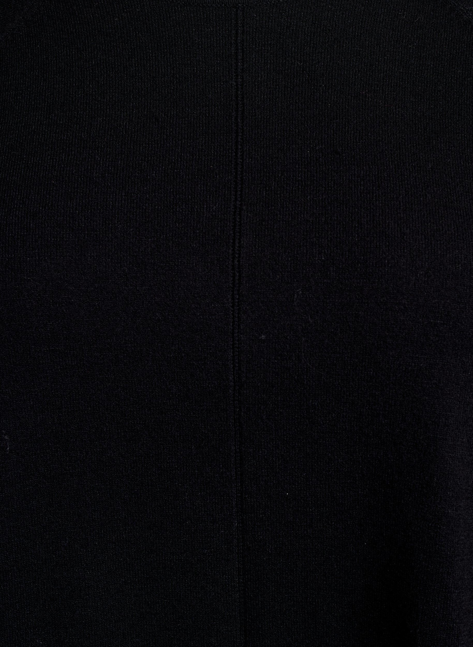 ZizziChemisier en tricot avec col rond et motif tricot, Noir, Packshot image number 2