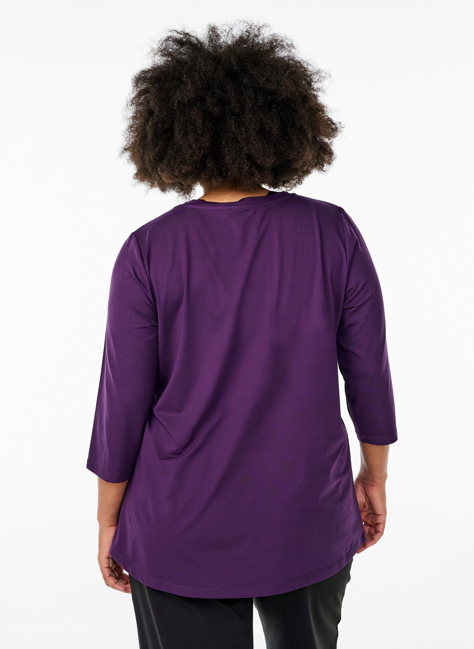 ZizziHaut de sport &agrave; manches 3/4, Violet, Model image number 2