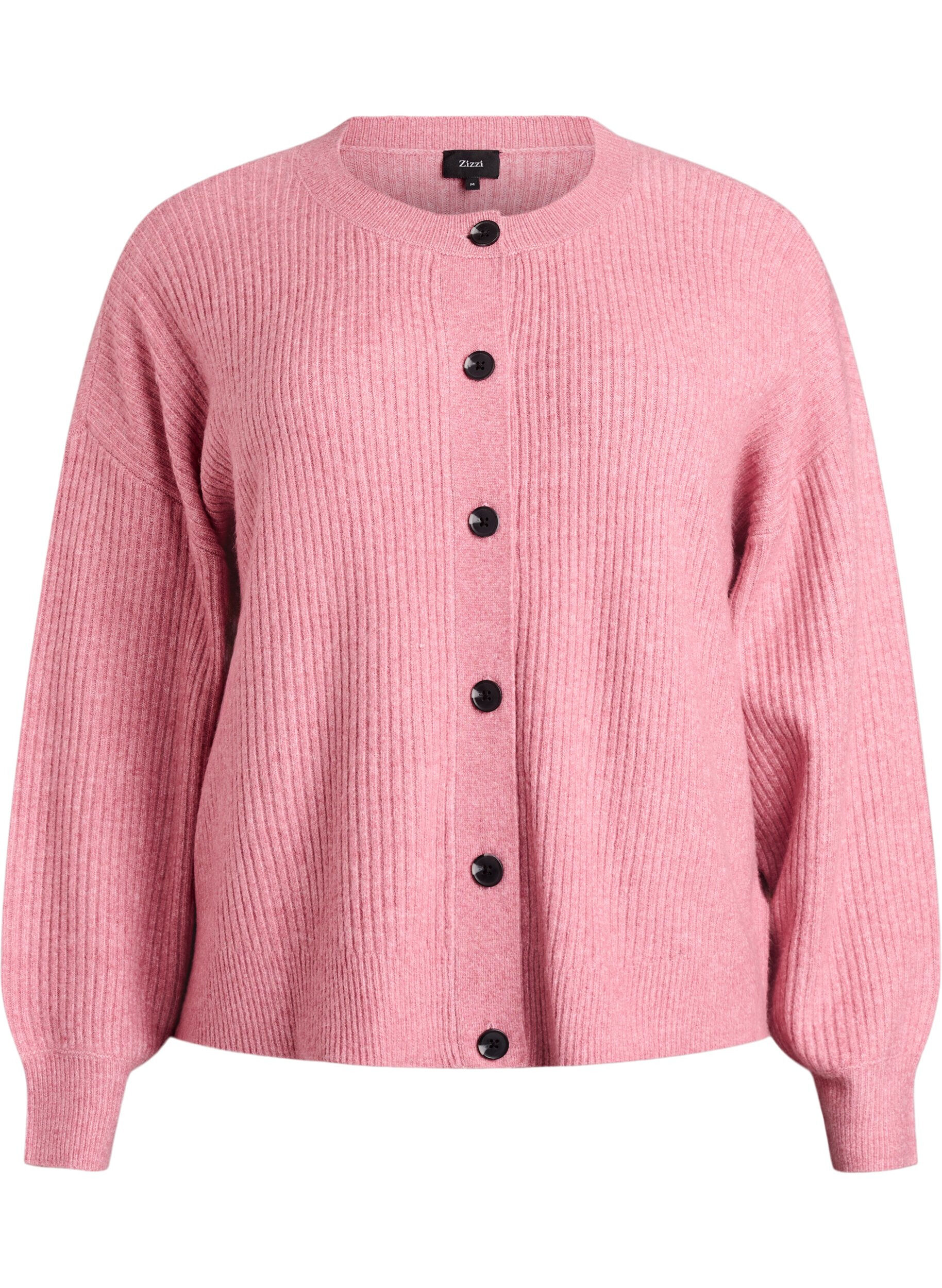 ZizziCardigan en tricot c&ocirc;tel&eacute; avec boutons, Rose, Packshot image number 0