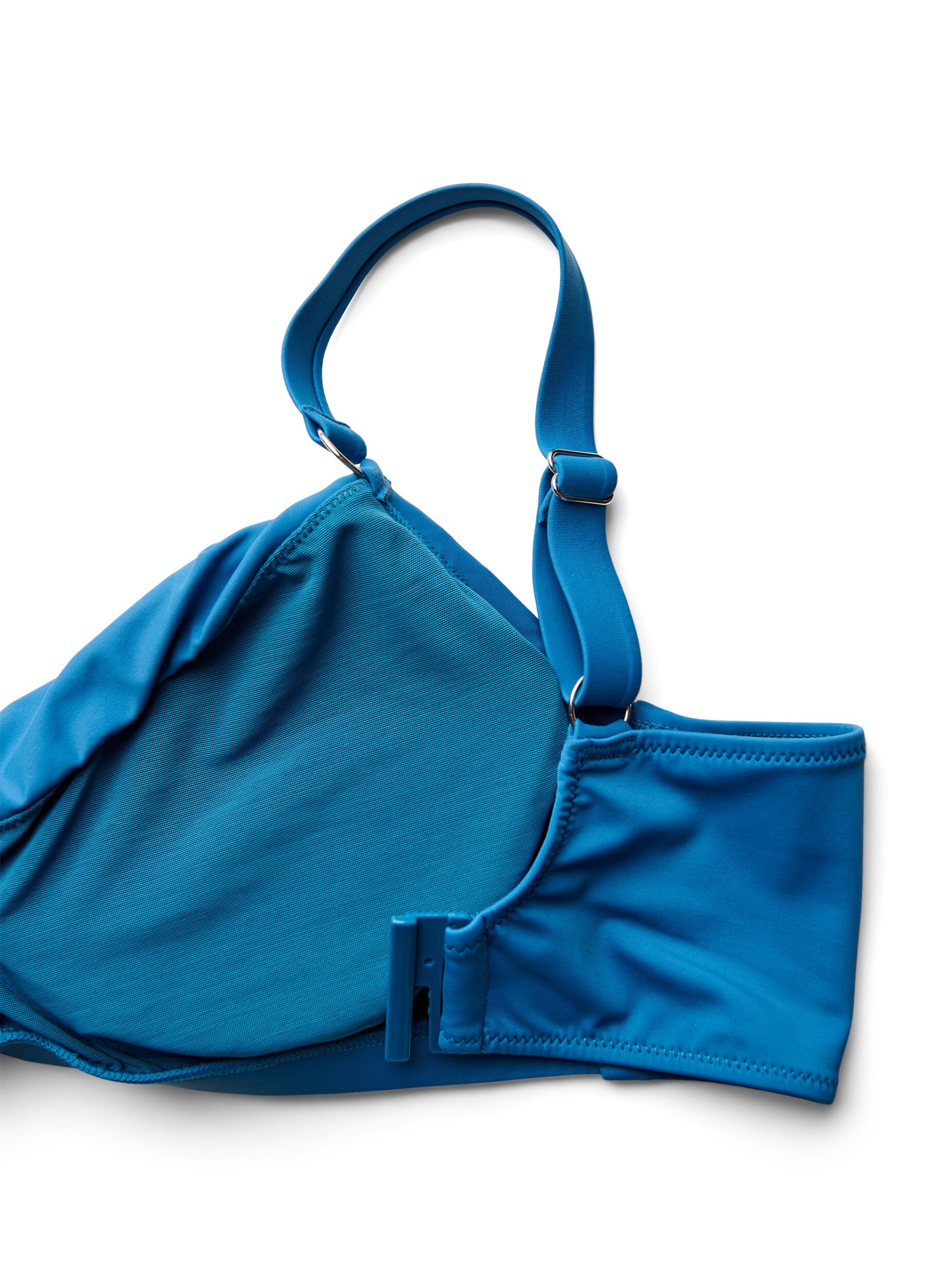 Zizzi Soutien-gorge de bikini &agrave; armatures avec drap&eacute;, Bleu, Packshot image number 3