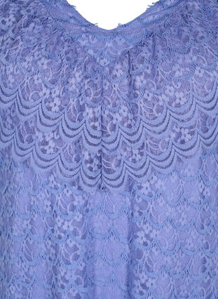 Robe ambre à manches courtes et à larges volants, Lavender Violet, Packshot image number 2
