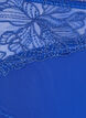 Culotte en microfibre et à dentelle florale, Bleu, Packshot image number 2