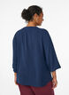 Blouse &agrave; manches 3/4, Bleu, Model image number 2