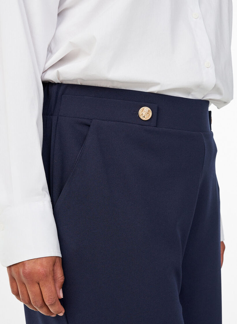 Pantalon ample avec poches, Bleu, Model image number 3
