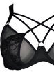 Soutien-gorge couvrant avec cordon et dentelle, Black, Packshot image number 2