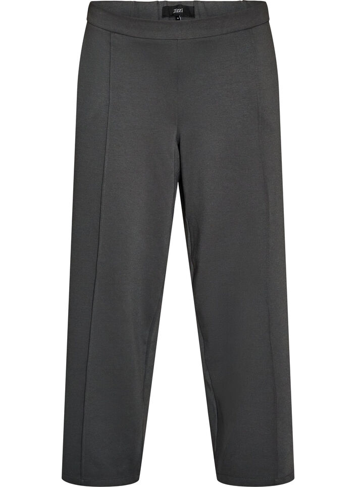 Pantalon ample en jersey taille haute, Gris anthracite, Packshot image number 0