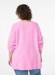 Pull en maille &agrave; motif diagonal et manches raglan, Rose, Model image number 2