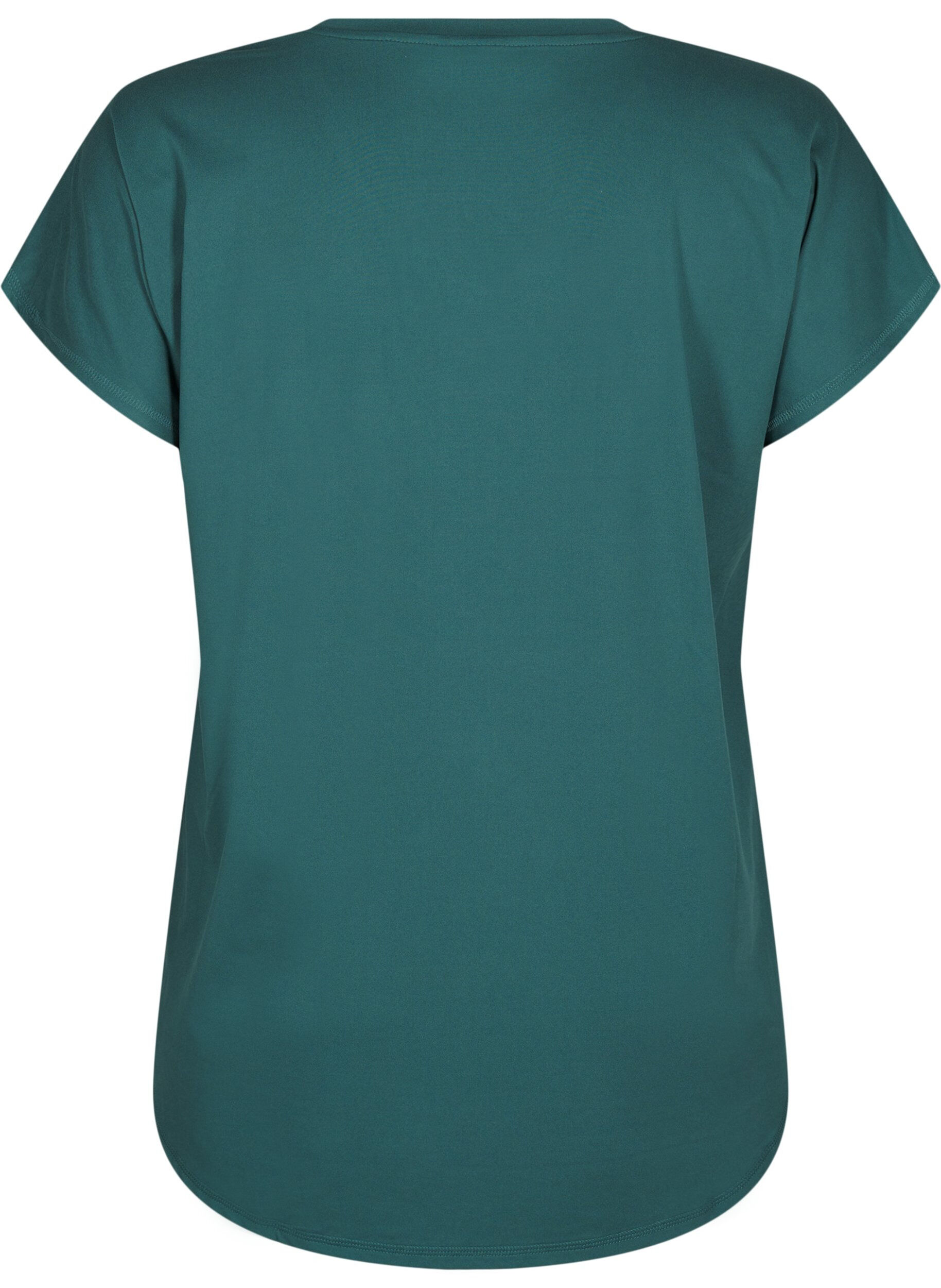 Zizzi T-shirt de sport avec col en V, Bistro Green, Packshot image number 1