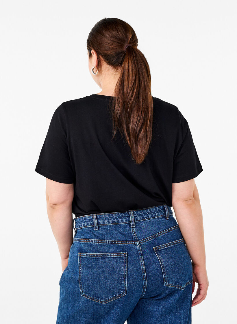 T-shirts de Noël en 100 % coton, Black w. Drinks, Model image number 1