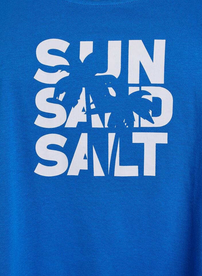 Top en coton avec forme en A, Bleu, Packshot image number 2