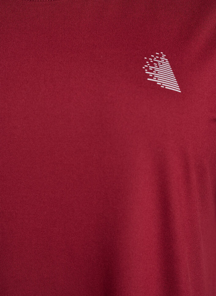 T-shirt de sport couleur unie, Bordeaux, Packshot image number 2