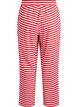 Pantalon de pyjama ray&eacute; &agrave; taille haute et coupe ample, Rouge, Packshot image number 1