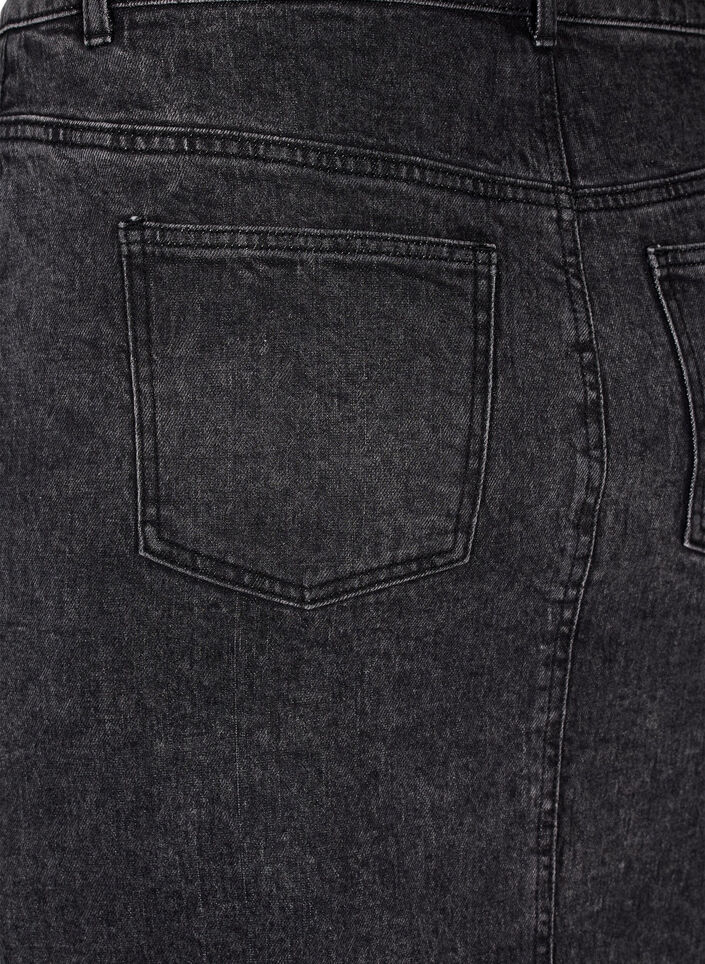 Jupe en denim avec fente sur le devant, Dark Grey Denim, Packshot image number 3