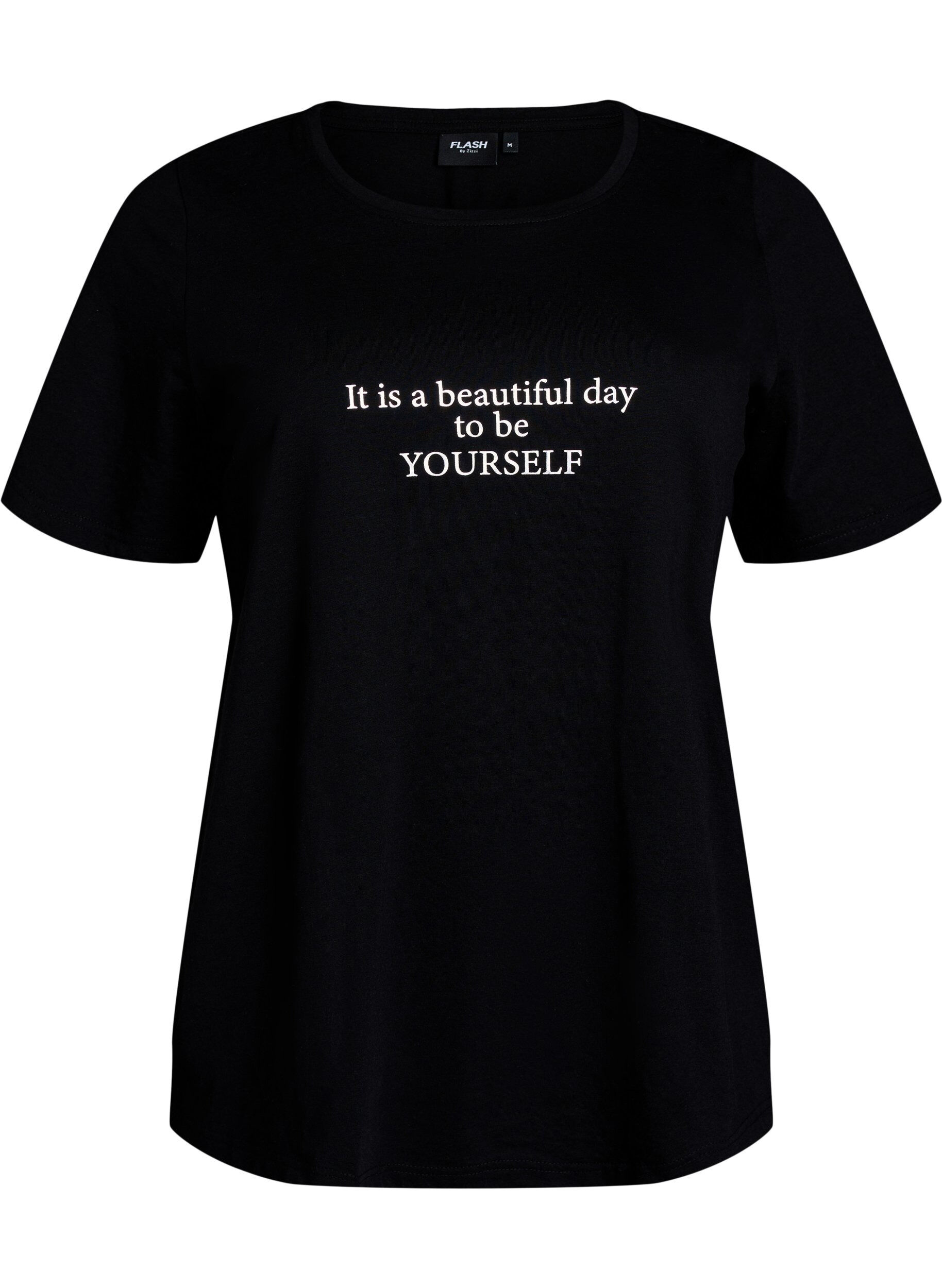 ZizziT-shirt imprim&eacute;, Noir, Packshot image number 0