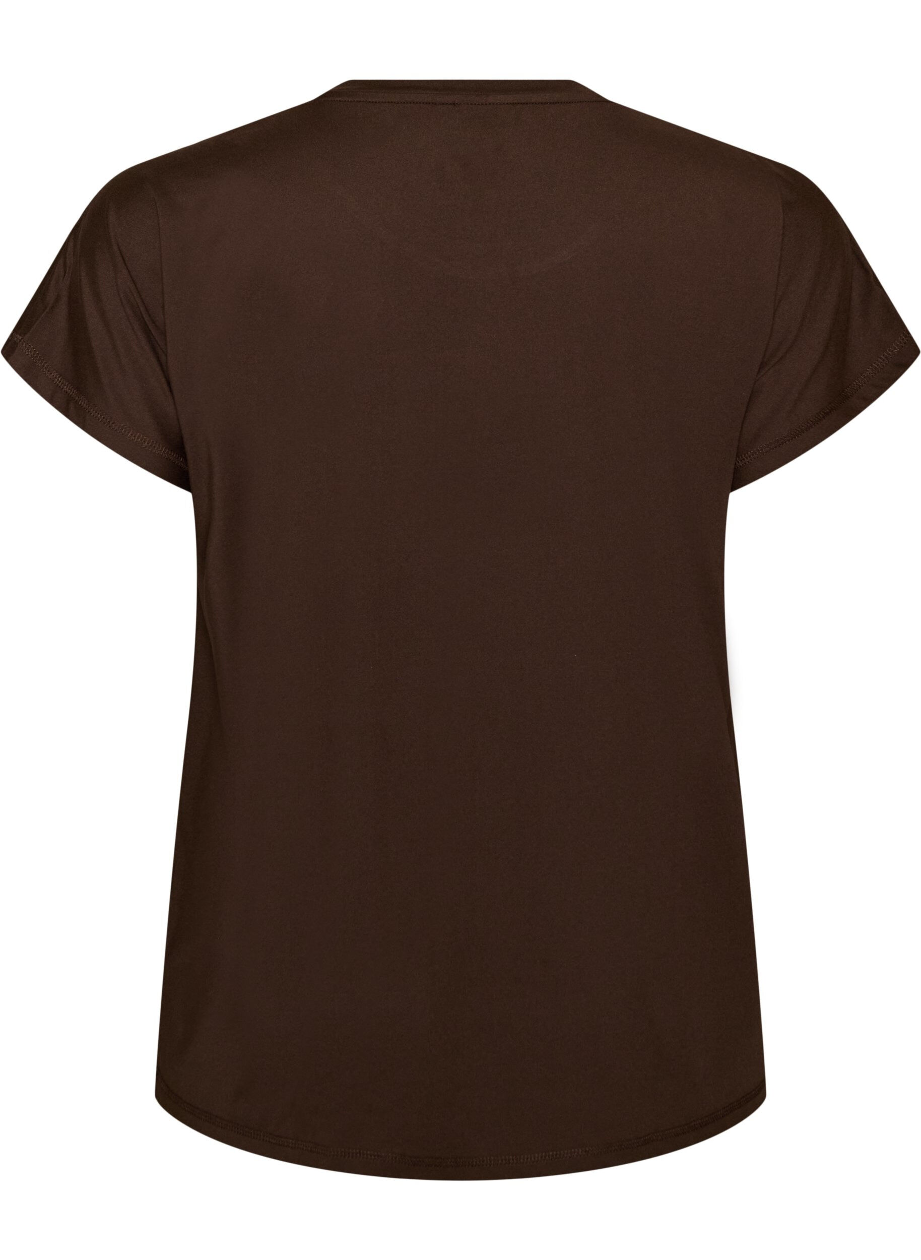 ZizziT-shirt de sport couleur unie, Marron, Packshot image number 1