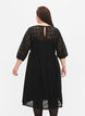 Robe en dentelle avec manches 3/4	, Black, Model image number 1