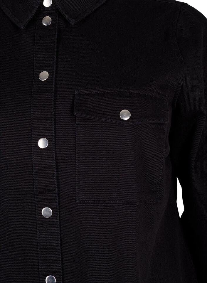 Veste en toile boutonnée, Black, Packshot image number 2