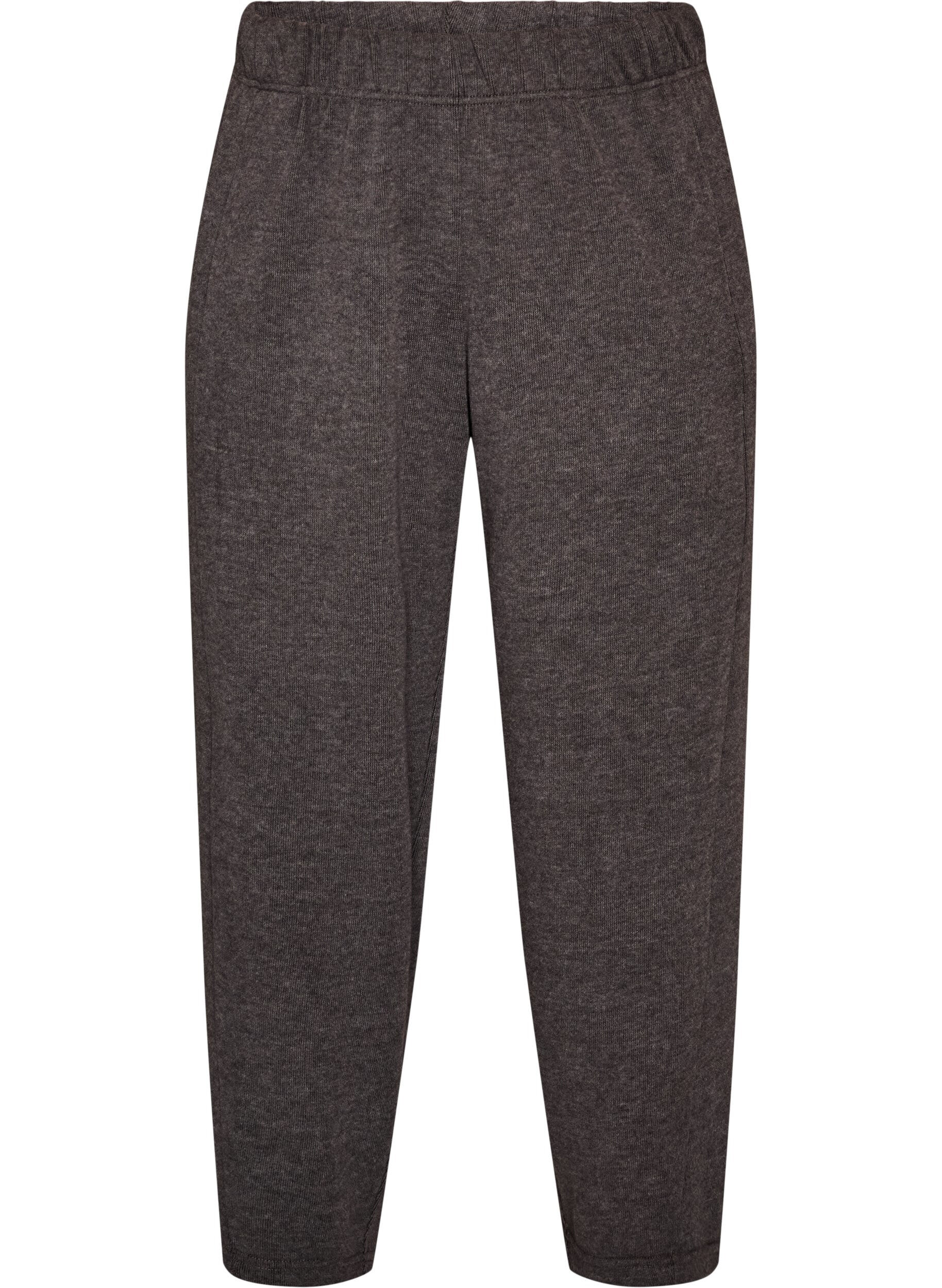 ZizziPantalon barrel en jersey &agrave; taille haute, Gris anthracite, Packshot image number 0