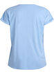 T-shirt &agrave; manches courtes en m&eacute;lange de coton, Bleu Clair, Packshot image number 1