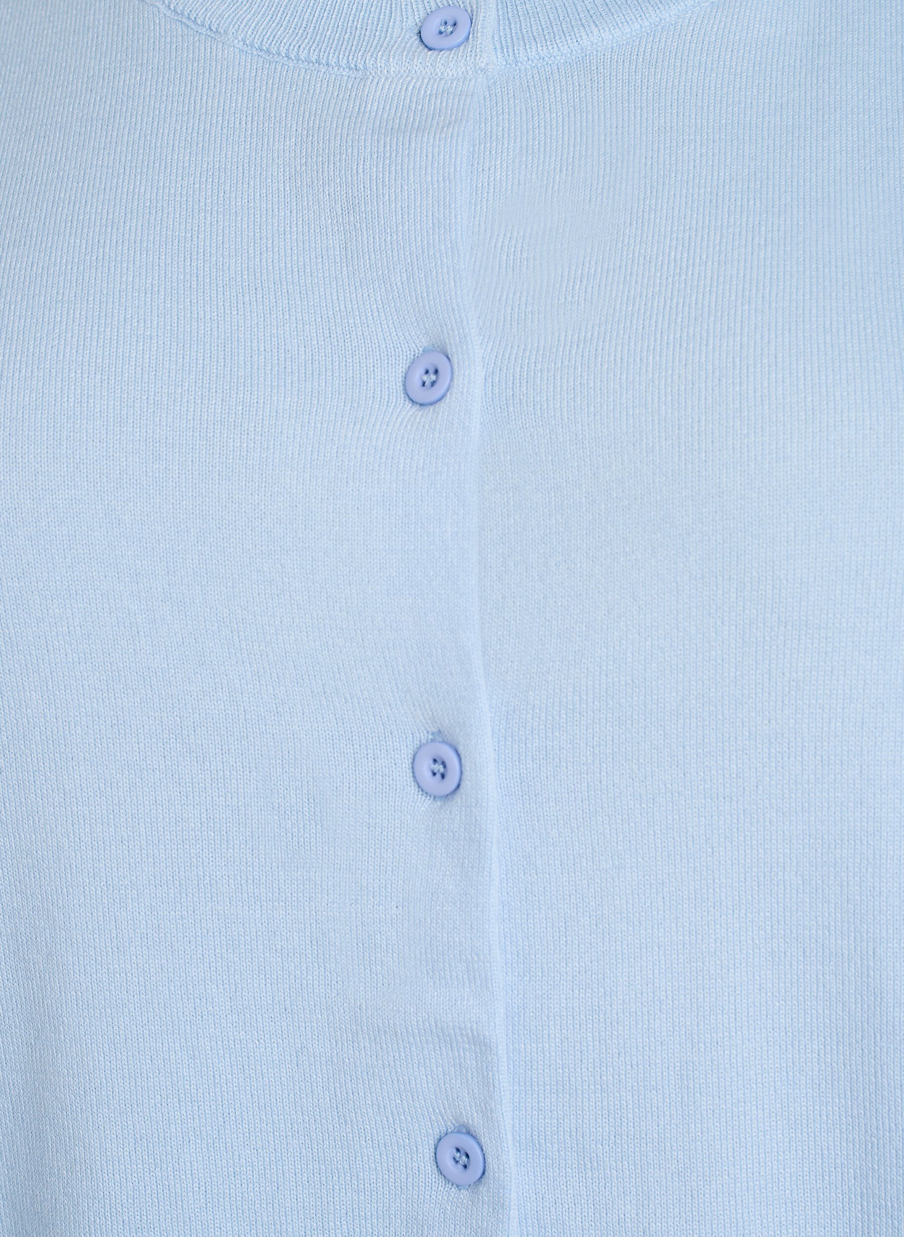 ZizziCardigan en maille fine avec col rond, Bleu Clair, Packshot image number 2
