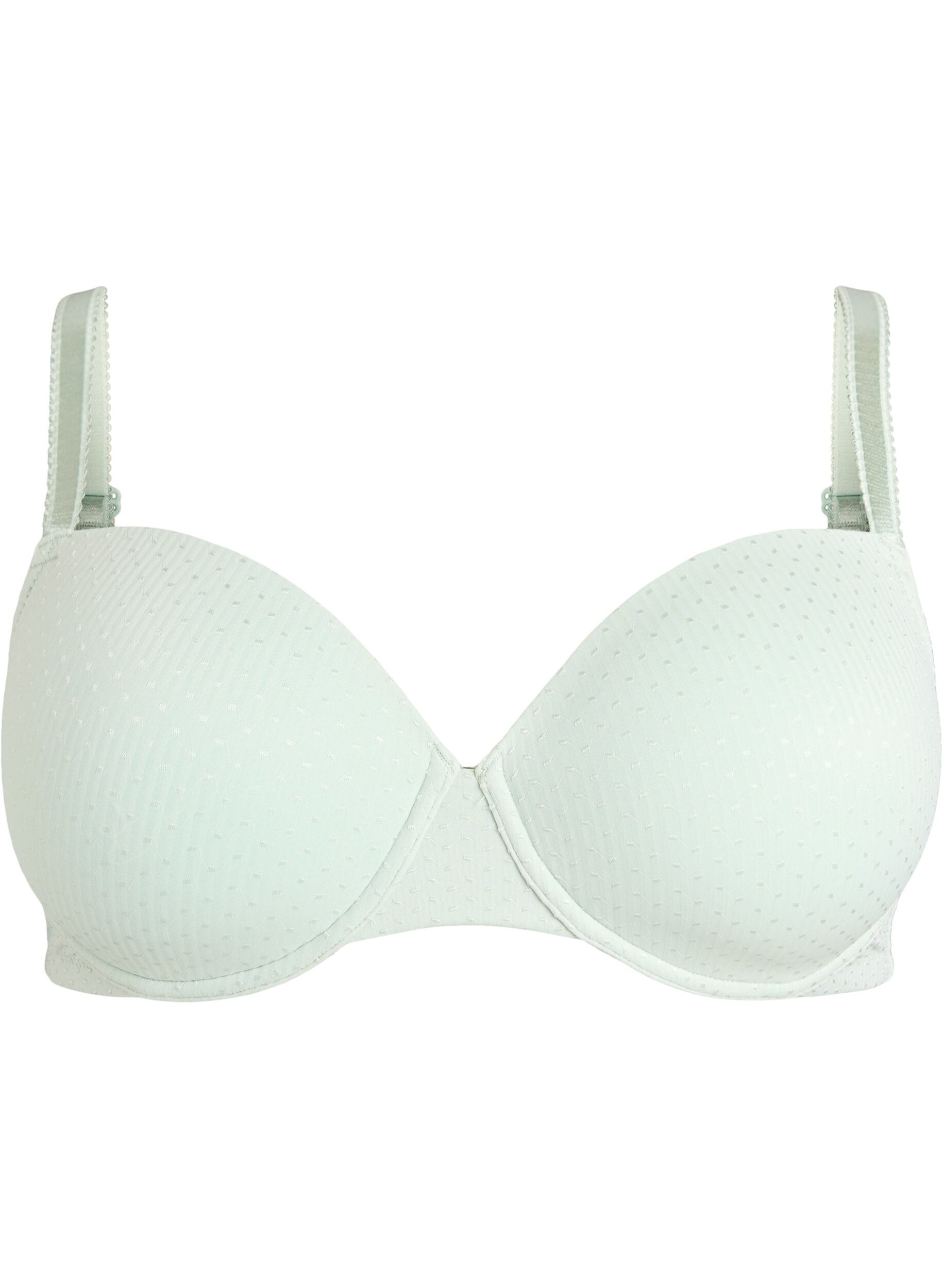 ZizziSoutien-gorge moul&eacute; en microfibre &agrave; texture dobby, Vert clair, Packshot image number 0