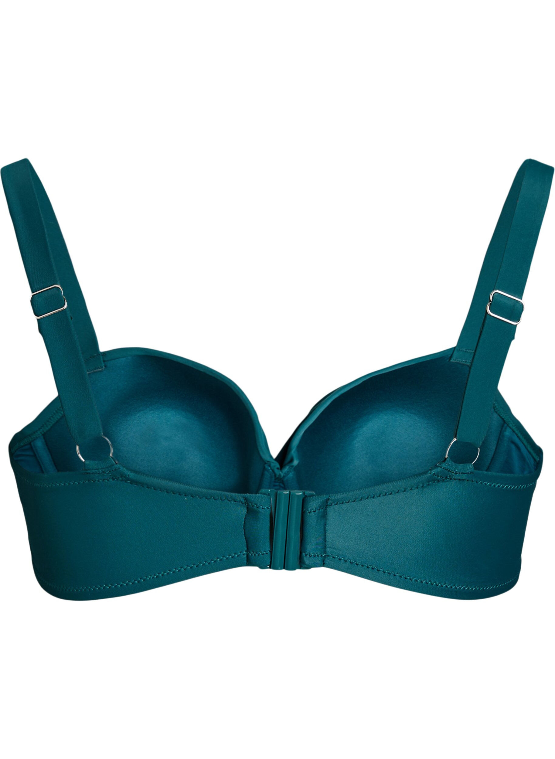 ZizziHaut de bikini avec armatures et drap&eacute;, Vert, Packshot image number 1