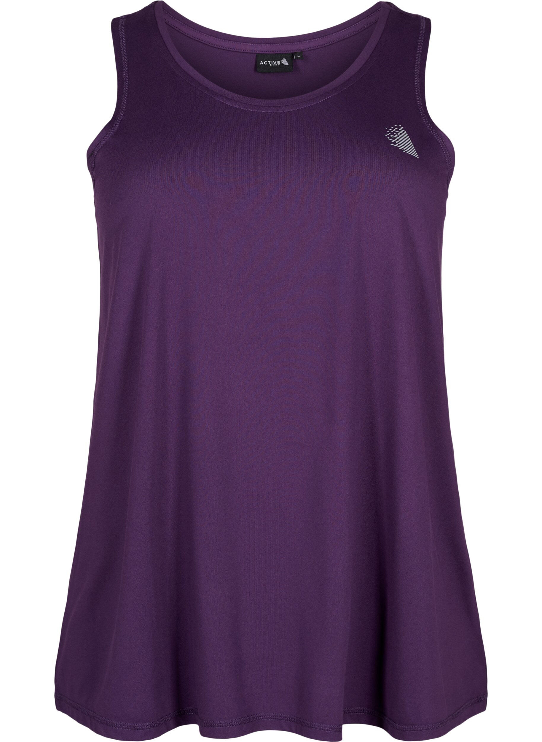 Zizzi T-shirt de sport &agrave; col rond, Purple Pennant, Packshot image number 0