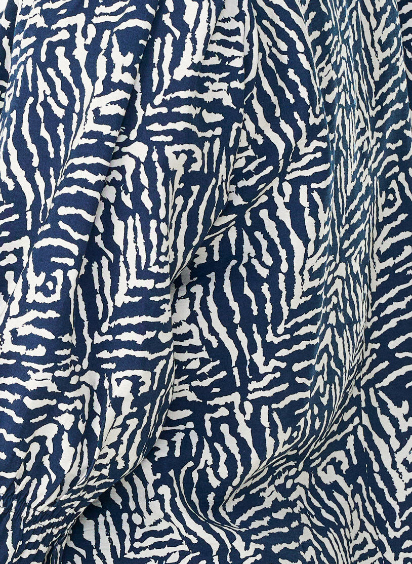 Zizzi Tunique avec manches 3/4 et col en V, Bleu, Packshot image number 2