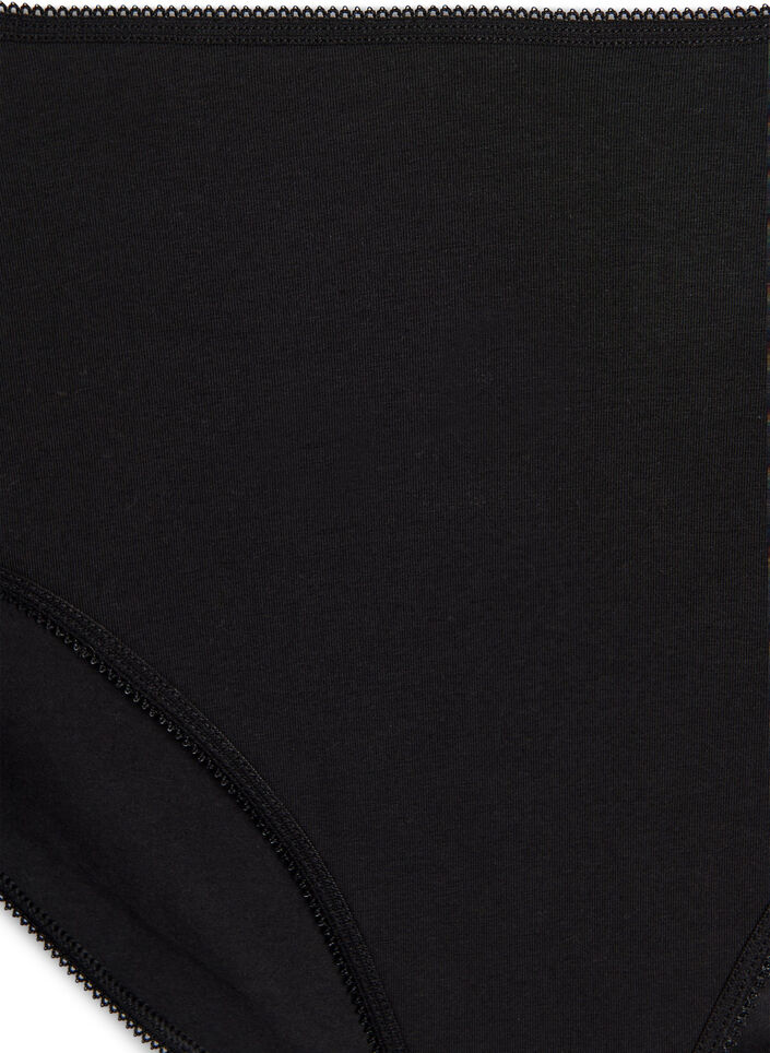 5-pack culottes en coton avec taille normale, Noir, Packshot image number 3