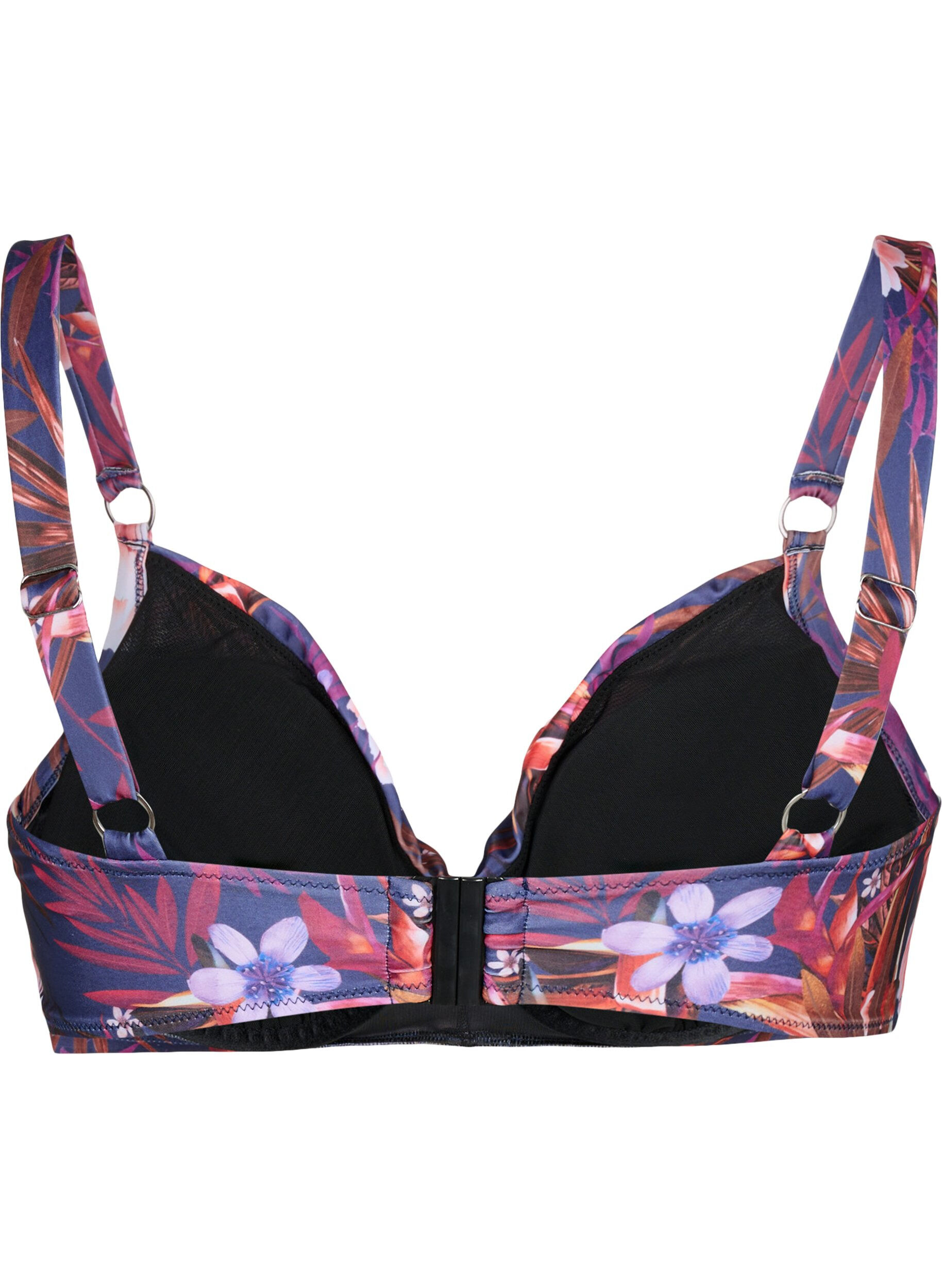 Zizzi Soutien-gorge de bikini imprim&eacute; avec armature, Purple Flower, Packshot image number 1