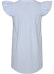 Robe ray&eacute;e en coton avec volants et coupe &eacute;vas&eacute;e, Bleu Clair, Packshot image number 1