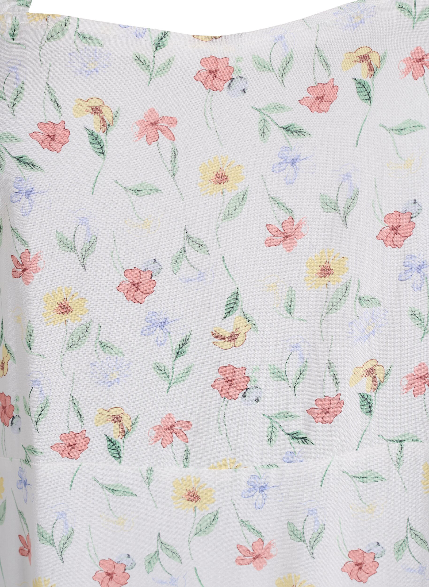 ZizziRobe d'&eacute;t&eacute; avec bretelles larges, Blanc, Packshot image number 2