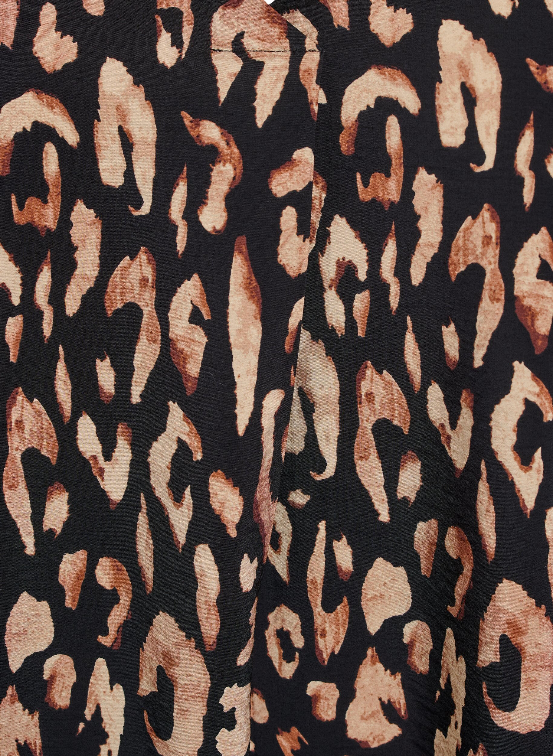 Zizzi Robe &agrave; col en V en viscose, Noir, Packshot image number 2