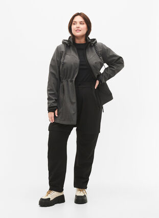 Veste Softshell avec capuche amovible, Dark Grey Melange, Model image number 3
