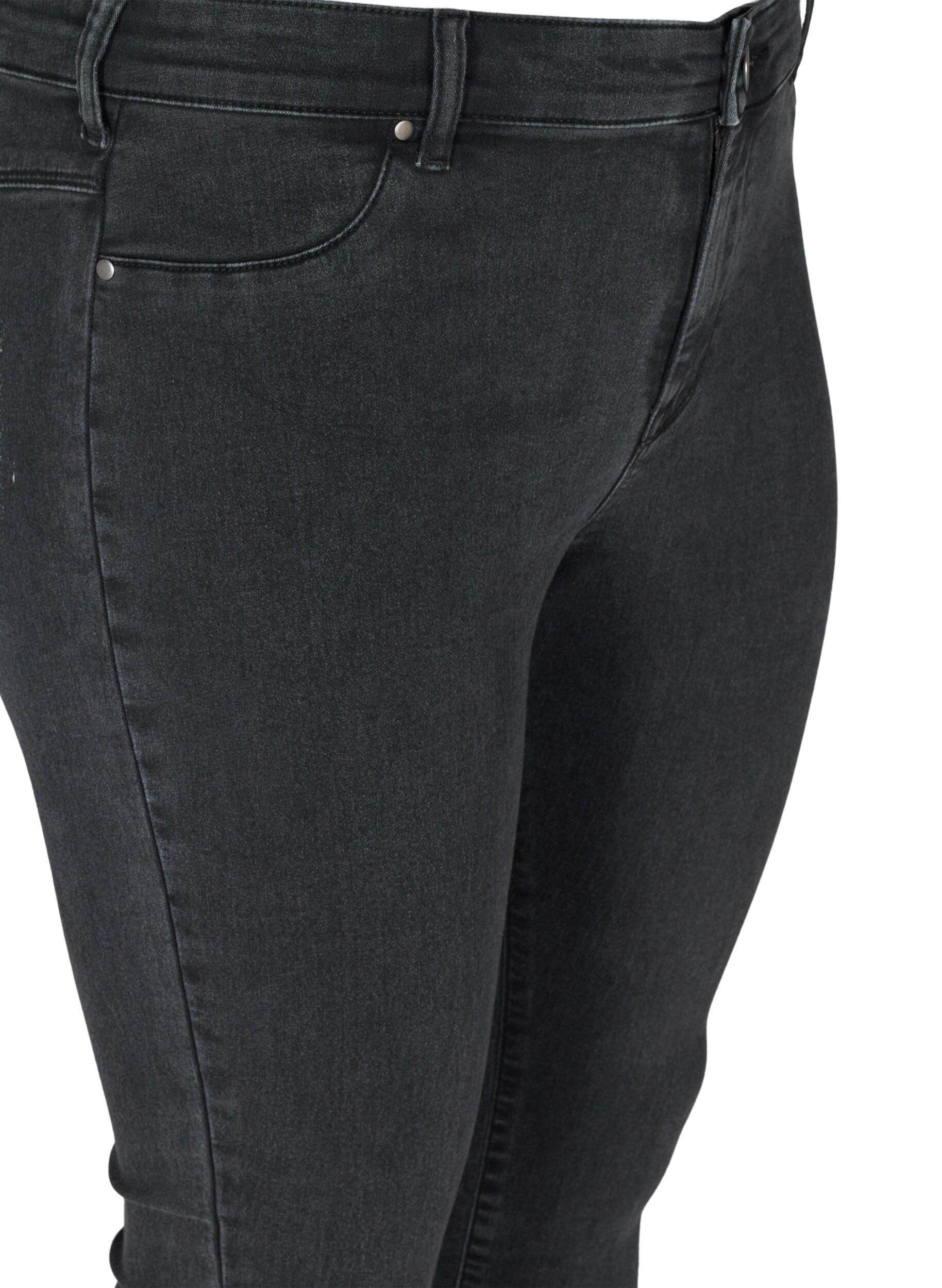 Zizzi Jegging en coton m&eacute;lang&eacute;, Grey Denim, Packshot image number 2