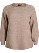 Blouse en maille avec strass et clous, Beige, Packshot image number 0