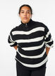 Pull en tricot avec col haut et fermeture &eacute;clair, Noir, Model image number 0