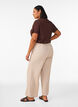 Pantalon large en tissu l&eacute;ger et textur&eacute;, Beige, Model image number 1
