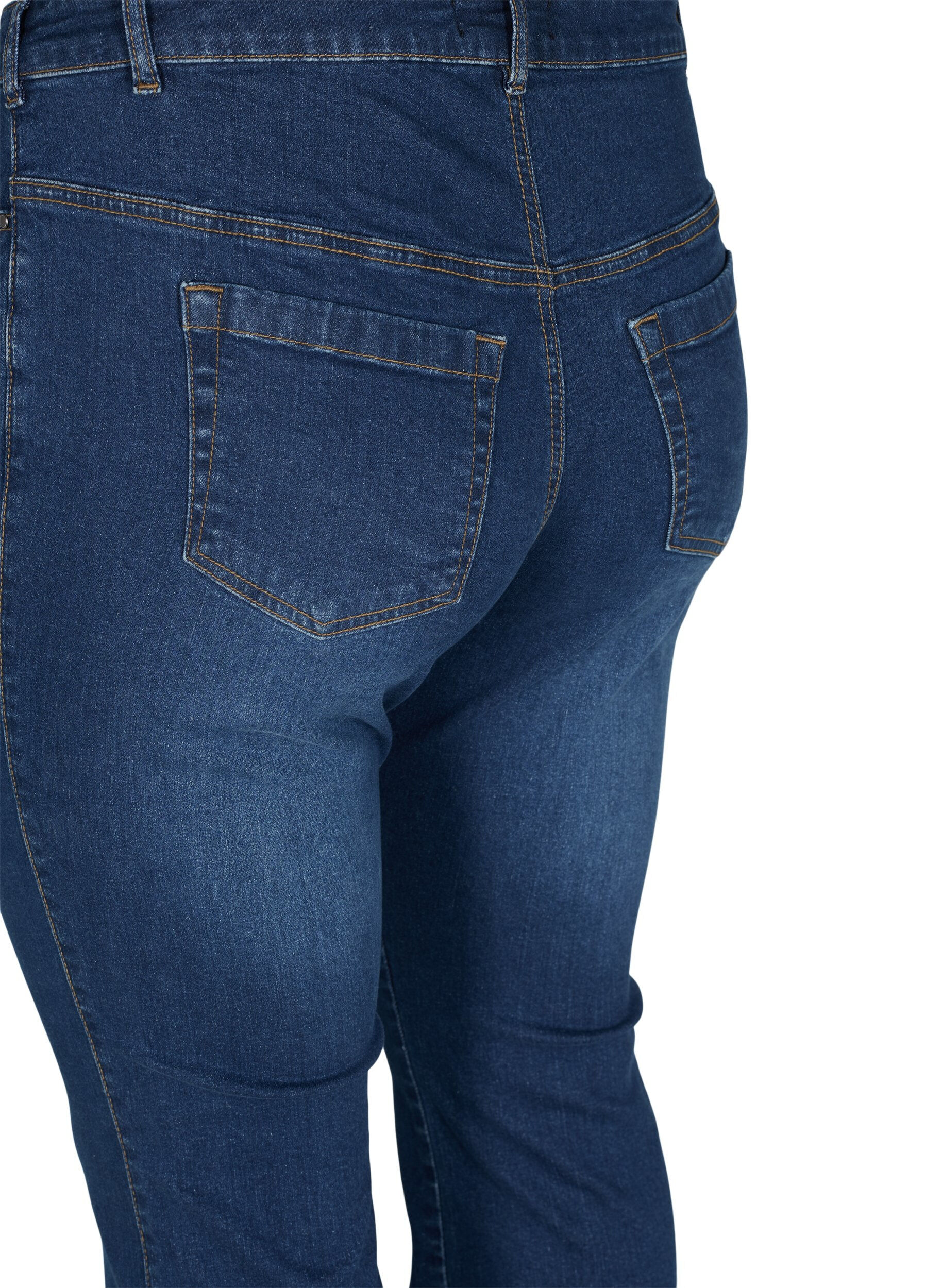 Zizzi Ellen jeans bootcut avec taille haute, Bleu, Packshot image number 3