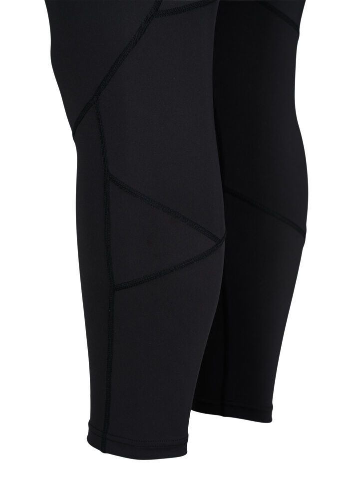 Leggings de gym de couleur unie, Black, Packshot image number 3