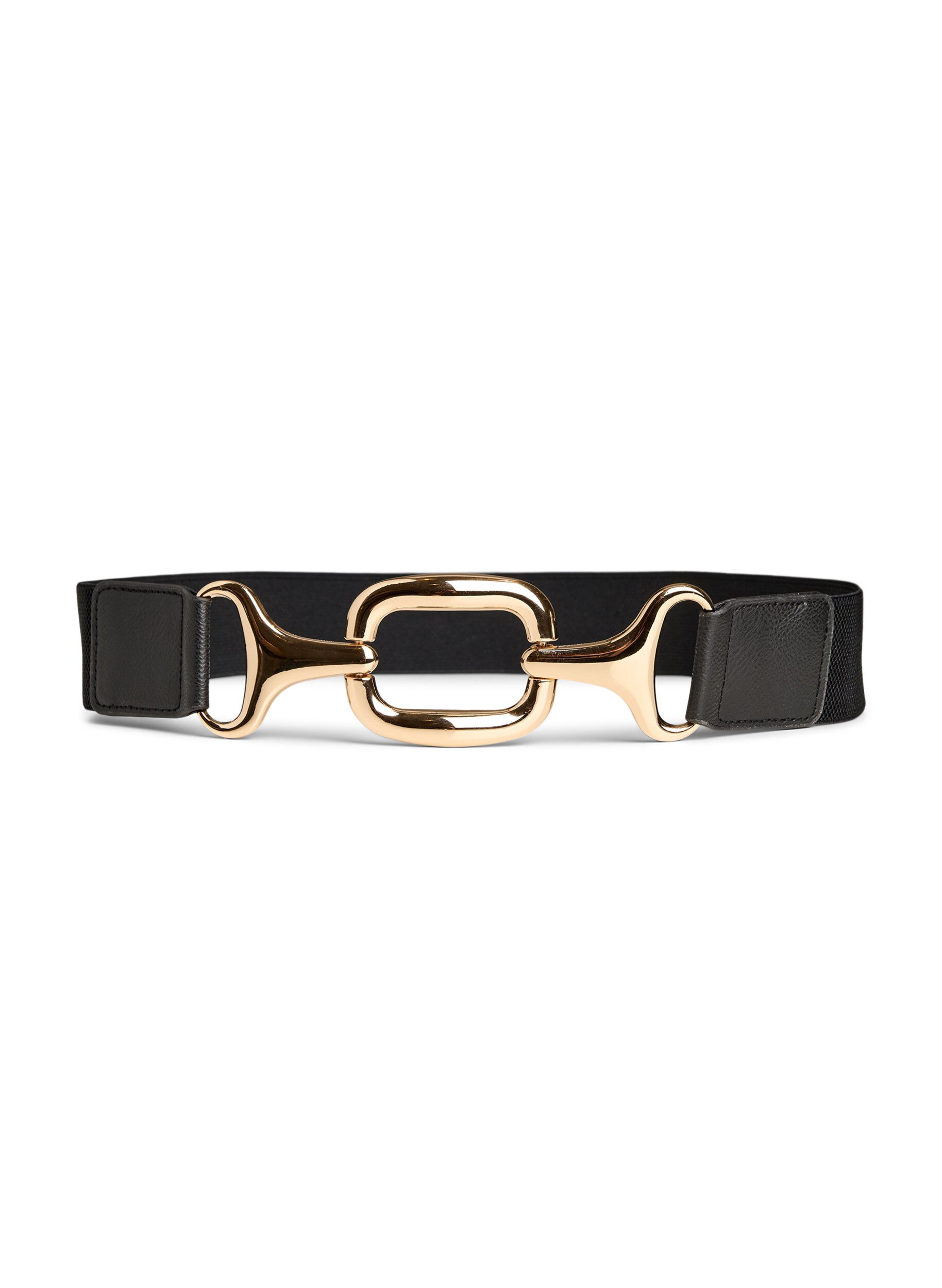 Zizzi Ceinture &eacute;lastique avec une boucle dor&eacute;e, Noir, Packshot image number 0