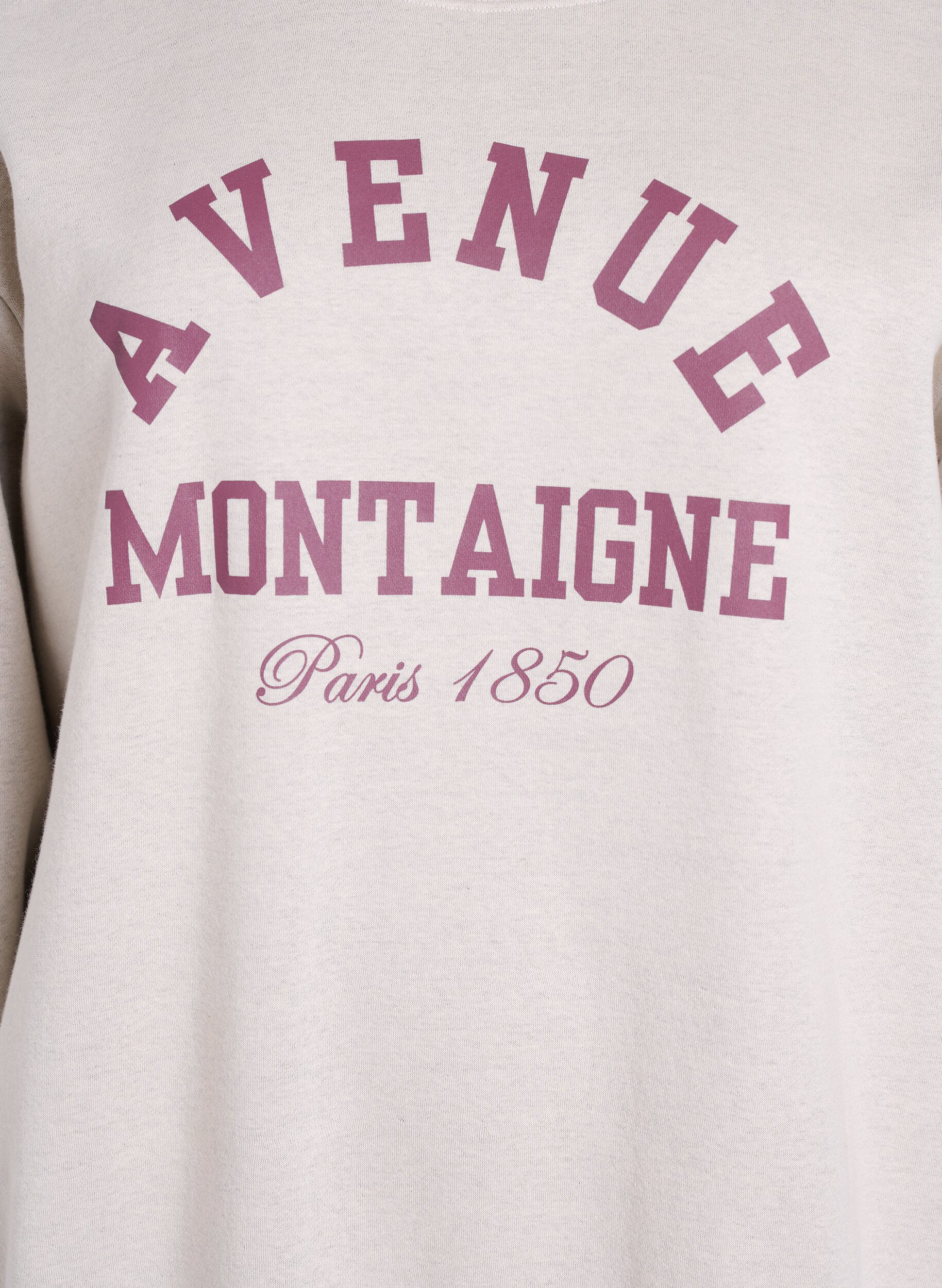 Zizzi Sweatshirt avec texte &agrave; l'avant, Beige, Packshot image number 2