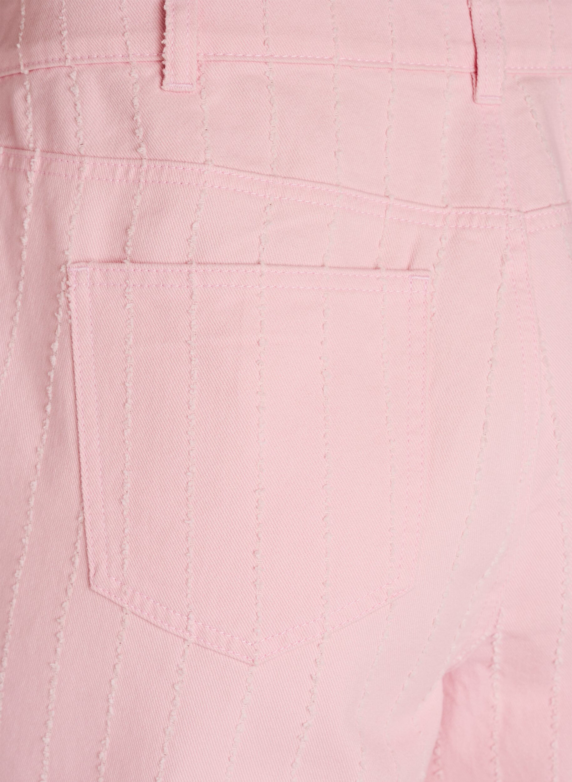 Zizzi Jean Myra coupe large en denim de couleur &agrave; motif textur&eacute;, Rose poudr&eacute;e, Packshot image number 3