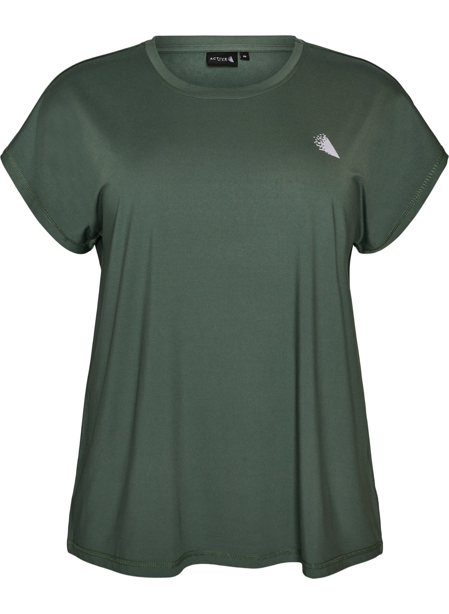 ZizziT-shirt de sport couleur unie, Vert, Packshot image number 0