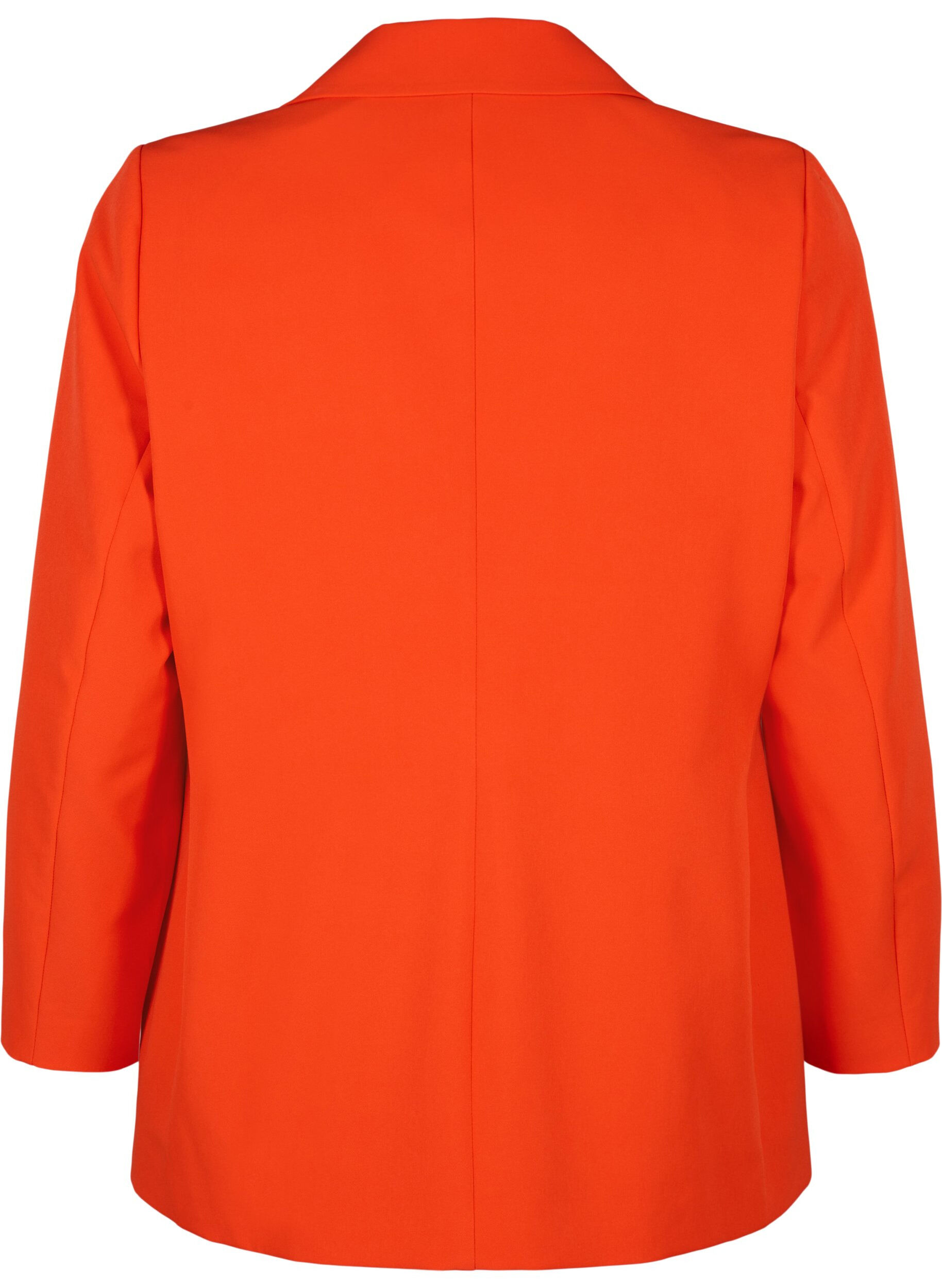 Zizzi Blazer classique avec fermeture &agrave; boutons, Orange.com, Packshot image number 1